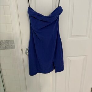 Blue Strapless Hello Molly Mini Dress